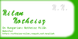 milan notheisz business card