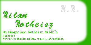 milan notheisz business card